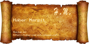 Haber Margit névjegykártya